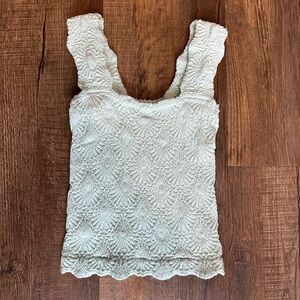 Elegant Cream Textured Women's Top